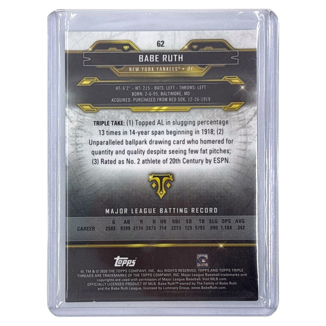 TOPPS MLBカード TRIPLE THREADS BABE RUTH NEW YORK YANKEES /299 #62 中古 IT1