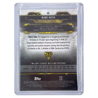 TOPPS MLBカード TRIPLE THREADS BABE RUTH NEW YORK YANKEES /299 #62 中古 IT1