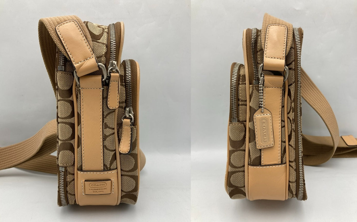 COACH コーチ シグネチャー クロスボディ ショルダーバッグ 4270 中古 D4