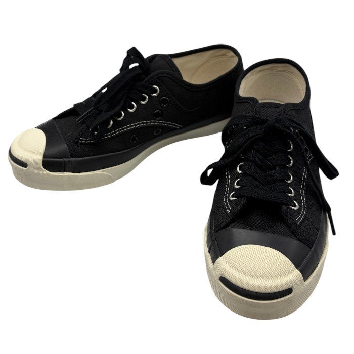 converse コンバース BIOTOP ビオトープ JACK PURCELL ジャックパーセル スニーカー 24.5cm 靴 シューズ おしゃれ レディース キャンバス ブラック 中古 W４