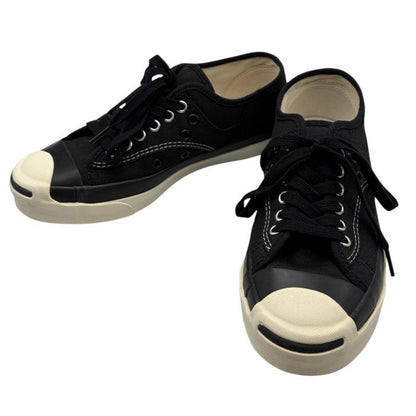 converse コンバース BIOTOP ビオトープ JACK PURCELL ジャックパーセル スニーカー 24.5cm 靴 シューズ おしゃれ レディース キャンバス ブラック 中古 W４