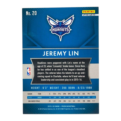 PANINI NBAカード PRIZM JEREMY LIN CHARLOTTE HORNETS #20 中古 IT2