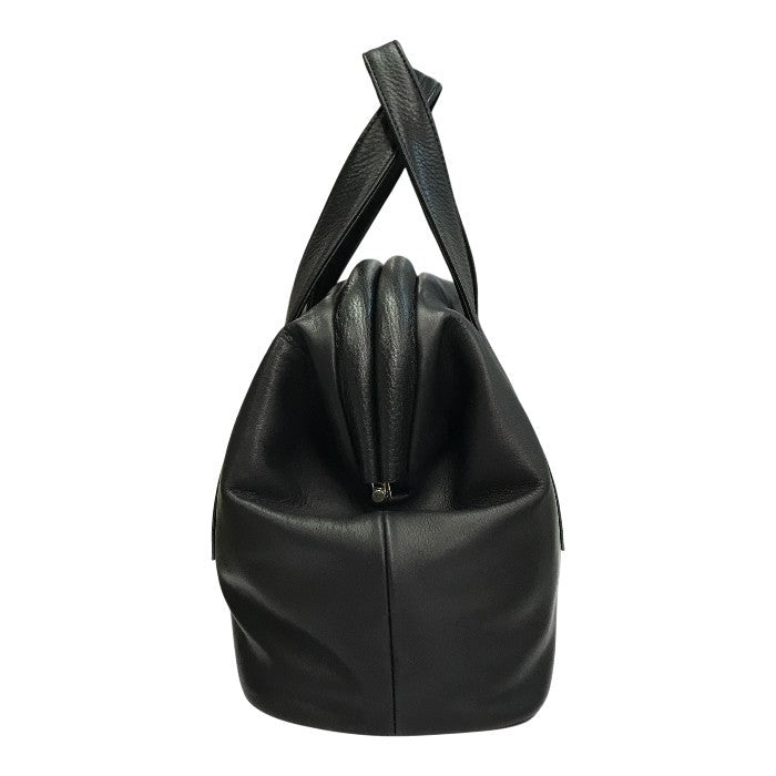 POMTATA ポンタタ FL TOTE M ハンドバッグ レディース レザー トートバッグ がま口 ブラック P2545 中古 T1