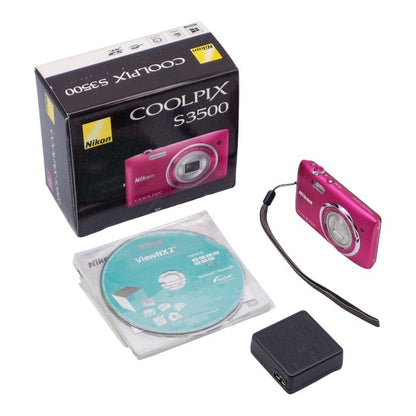 Nikon デジタルカメラ COOLPIX S3500 光学7倍ズーム 有効画素数 2005万画素 ストロベリーピンク S3500PK 中古 a1