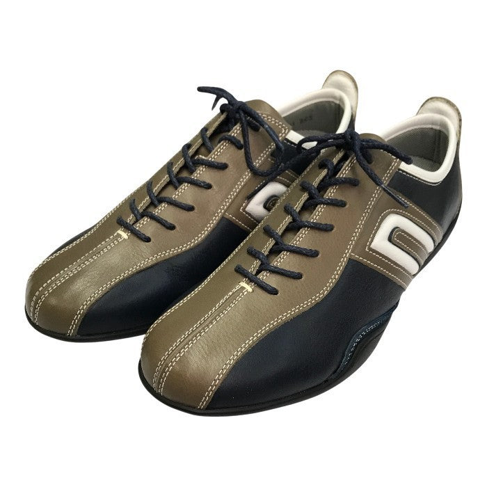 NEGRONI ネグローニ IDEA ドライビングシューズ メンズ ローカット レザー イデア スニーカー ダークブルー/トープ 26.5cm 15961 中古 T1