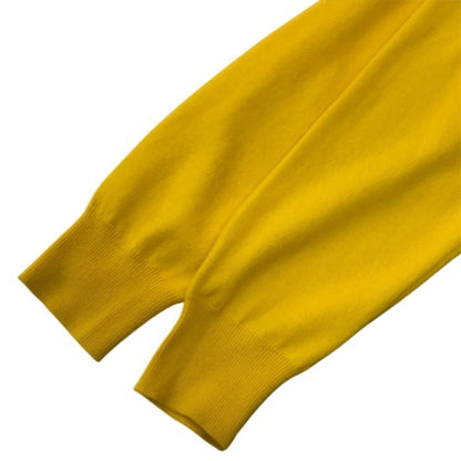 Salvatore Ferragamo フェラガモ ニットトップス メンズ カシミヤ100% 長袖 セーター Vネック イエロー XLサイズ 中古 T1