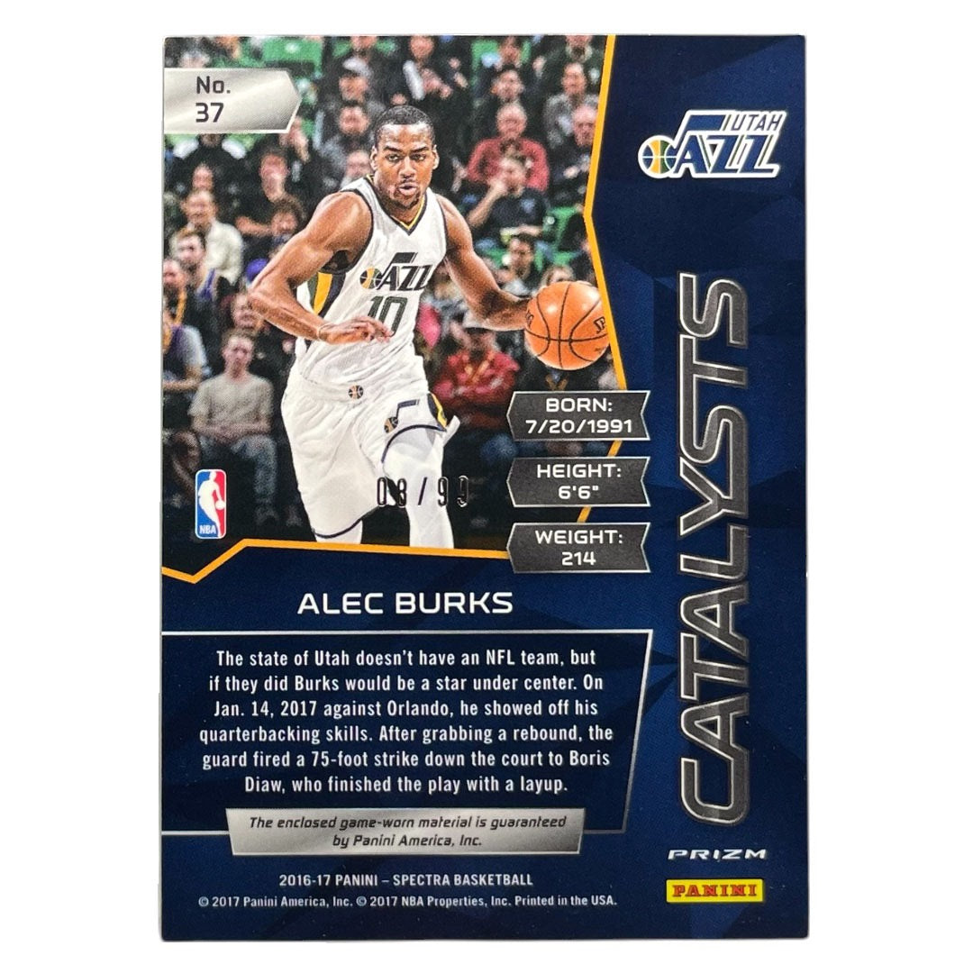 PANINI NBAカード SPECTRA PRIZM ALEC BURKS JAZZ /99 #37 中古 IT2
