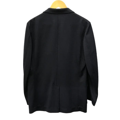 VAN ヴァンヂャケット テーラードジャケット メンズ 春夏 段返り3つボタン リネン 裏地なし ネイビー Lサイズ VSM-18-10 中古 T1