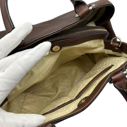 kate spade ケイトスペード ショルダー バッグ 牛革 ブラウン レザー 鞄 おしゃれ 本革 ボストン 中古 W４