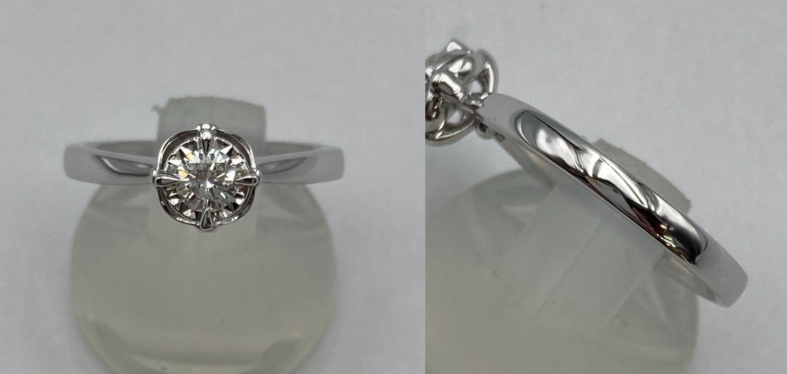 周大福 CHOW TAI FOOK K18WG  ダイヤ0.23ct リング 11号 中古 D4