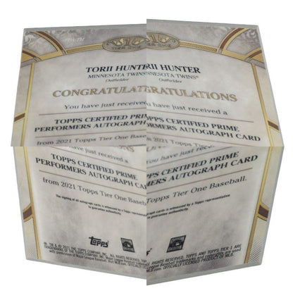 TOPPS MLBカード TIER ONE TORII HUNTER TWINS 109/300 #PPA-TH 中古 IT2