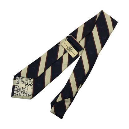 J.PRESS × ディズニー OSWALD ネクタイ メンズ シルク レジメンタル オズワルド・ザ・ラッキー・ラビット ネイビー 中古 T1