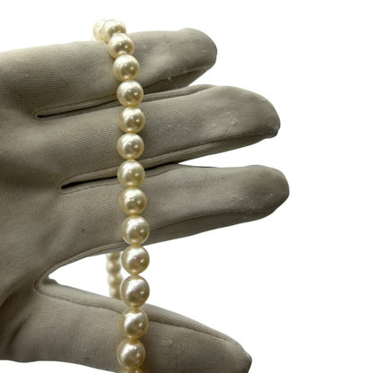 SILVER シルバー 4.5mmー7mm パール ネックレス レディース アクセサリー おしゃれ 真珠 中古 W４