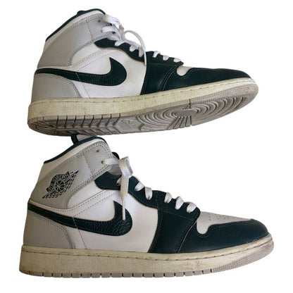 NIKE AIR JORDAN 1 MID SE white/oxdized green-sail fq7720-103 オキシダイズドグリーン 28cm ナイキ スニーカー 靴 シューズ メンズ 中古 W1