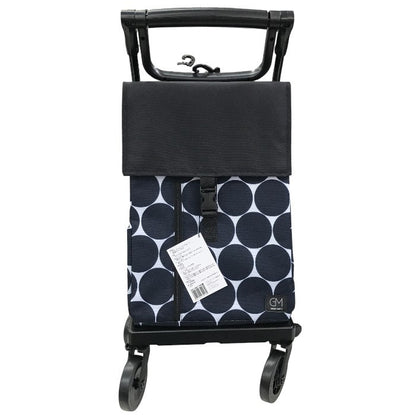 GRANMARIE[グランマリー] ショッピングカート ブレーキ付き 4輪 横押し 後ろ引き 2way 保冷 保温 買い物 保冷バッグ GM-124STDOTBK ドットブラック 中古 Y1