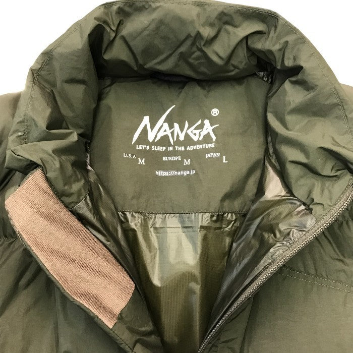 NANGA ナンガ マゼノリッジ ダウンジャケット メンズ 冬 防寒 アウトドア カーキグリーン JPN Lサイズ 中古 T1