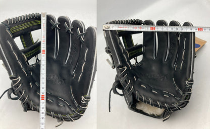 asics(アシックス) 野球 硬式 グローブ グラブ AQUATECT内野手用 3121B293 005(ブラック/Fイエロー) LH 中古 D4