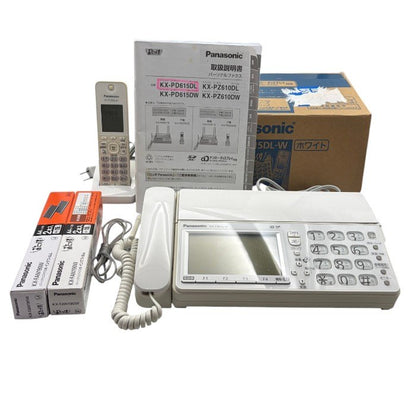 Panasonic パナソニック パーソナルファックス KX-PD615DL-W FAX 電話機 おたっくす 家電 子機 親機 コピー 中古 W４