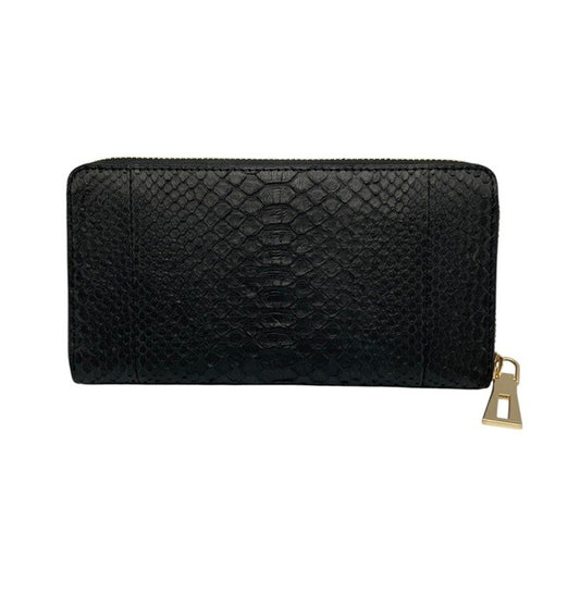 RODANIA ロダニア ダイヤモンドパイソン ラウンドファスナー 長財布 RDOP276BK 中古 D4