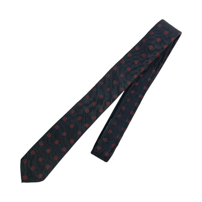 THOM BROWNE トムブラウン ネクタイ メンズ シルク ナロータイ 舵輪 U.S.A ネイビー 中古 T1