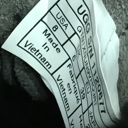 UGG アグ ファンケット ブーツ レディース レザー ジップアップ 厚底 艶消し マット ブラック 25cm 1120877 中古 T1