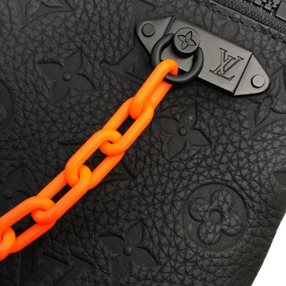 LOUIS VUITTON ルイヴィトン トリヨン・モノグラム クラッチバッグ ユニセックス セカンドバッグ チェーン エンボス ブラック/オレンジ M67461 中古 T1
