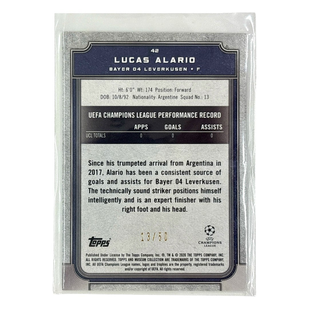 TOPPS サッカーカード MUSEUM COLLECTION LUCAS ALARIO BAYER 04 LEVERKUSEN /50 #42 中古 IT1