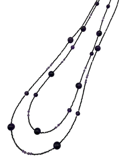 天然石 2連 ネックレス 中古 D4