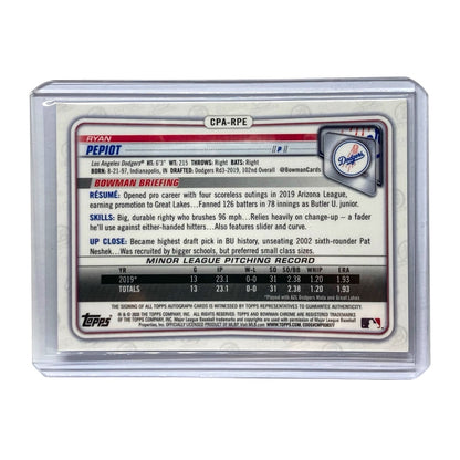 TOPPS MLBカード BOWMAN CHROME RYAN PEPIOT DODGERS 066/150 #CPA-RPE 中古 IT2