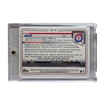 TOPPS MLBカード BOWMAN 1ST EVAN CARTER RANGERS 81/150 #BD-126 中古 IT2