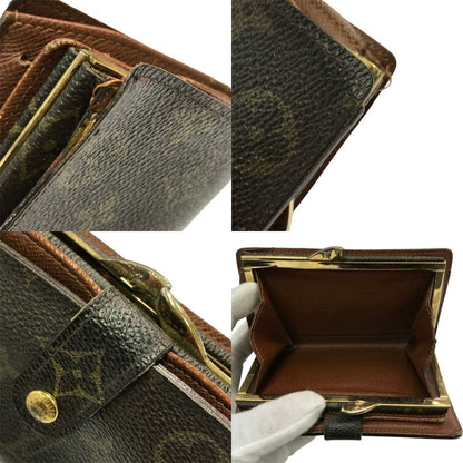 LOUIS VUITTON ルイヴィトン モノグラム ポルトモネヴィエノワ 財布 レディース 二つ折り 小銭入れあり がま口 ブラウン M61663 中古 T1