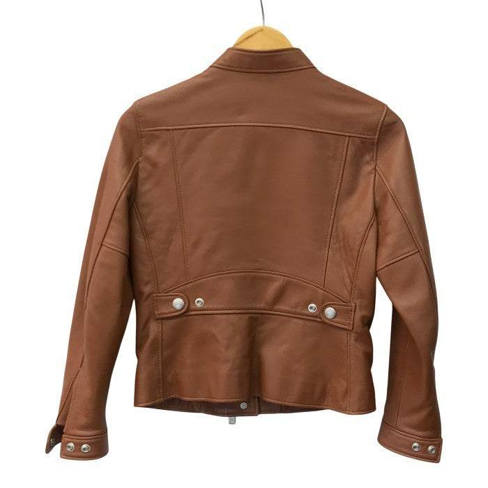 COACH コーチ ライダースジャケット レディース 秋冬 レザー ダブルブレスト ブラウン XSサイズ 33830 中古 T1
