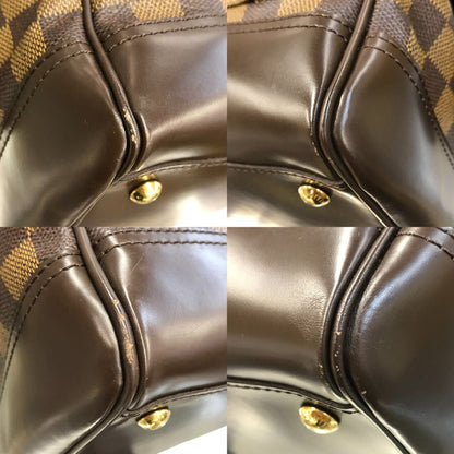 LOUIS VUITTON ルイヴィトン ダミエ ナイツブリッジ ハンドバック レディース 開口部広い ブラウン N51201 中古 T1