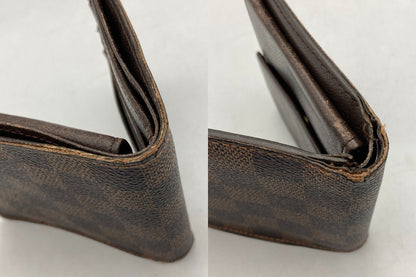 LOUIS VUITTON ルイヴィトン ダミエ エベヌ ポルトフォイユマルコ 2つ折り財布  N61675 中古 D4