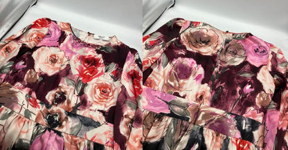 blugirl ブルーガール ビジュー付き 花柄 ワンピース サイズ IT42 レディース 長袖 中古 D4