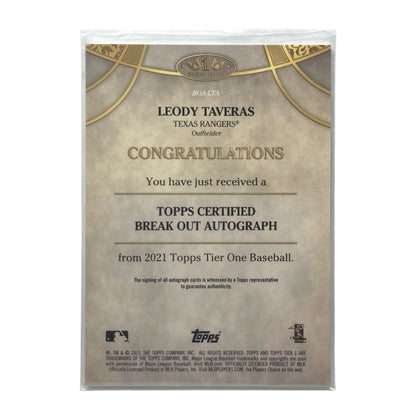 TOPPS MLBカード TIER 1 LEODY TAVERAS TEXAS RANGERS /300 #BOA-LTA 中古 IT2