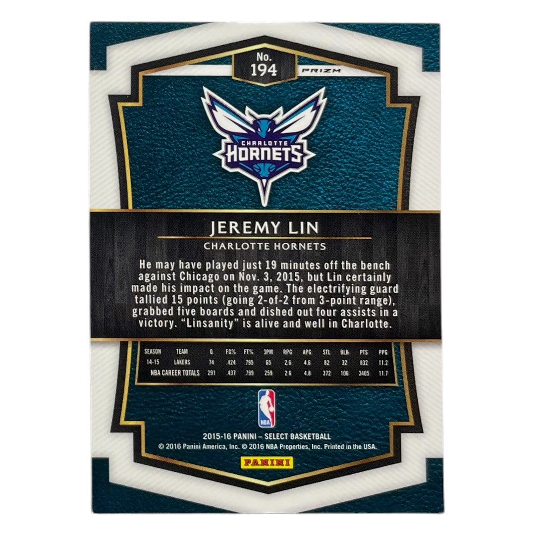 PANINI NBAカード SELECT PRIZM JEREMY LIN HORNETS #194 中古 IT2