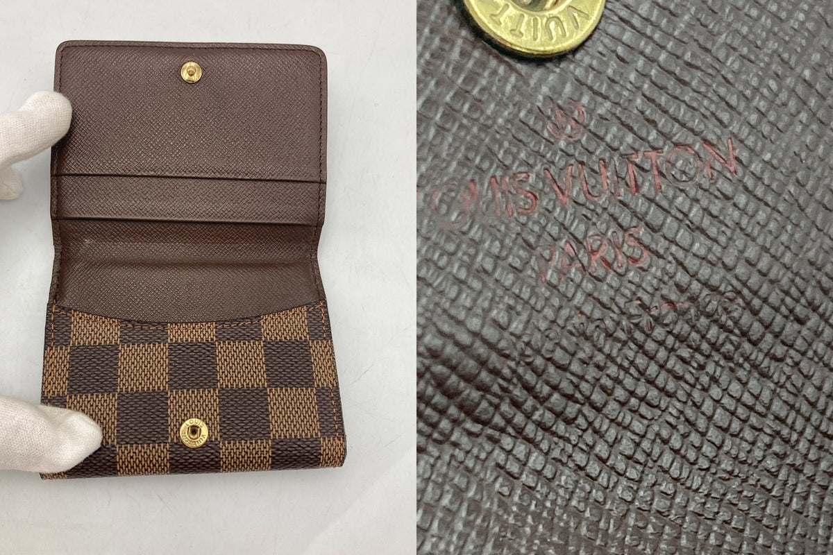 LOUIS VUITTON ルイヴィトン ダミエ エベヌ ラドロー コインケース ブラウン N62925 中古 D4