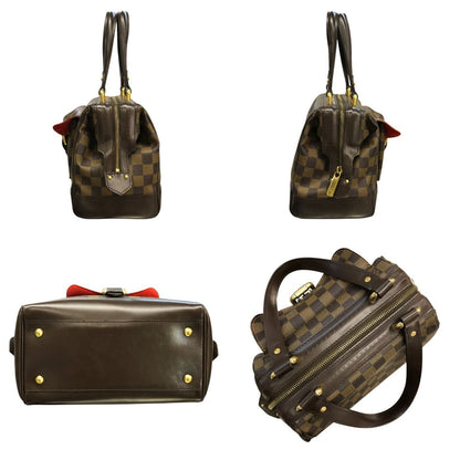 LOUIS VUITTON ルイヴィトン ダミエ ナイツブリッジ ハンドバック レディース 開口部広い ブラウン N51201 中古 T1