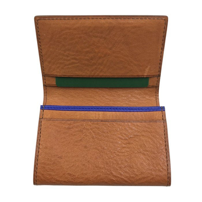 Paul Smith ポールスミス 名刺入れ メンズ レザー 牛革 カードケース パスケース ブラウン PSP367 中古 T1