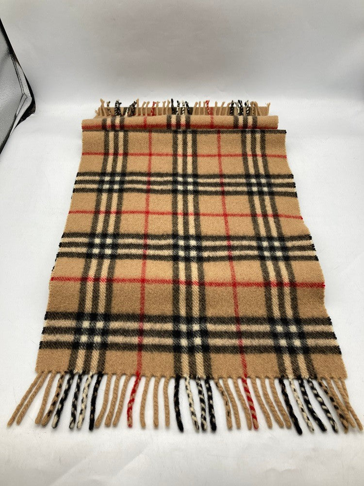 Burberry's バーバリーズ 英国製 ノバチェック マフラー ウール100％ 中古 D4