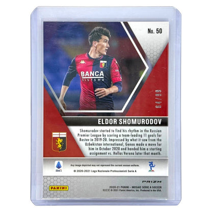 PANINI サッカーカード MOSAIC SERIE A PRIZM ELDOR SHOMURODOV GENOA /99 #50 中古 IT1