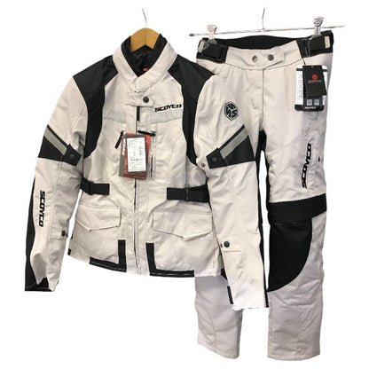 SCOYCO ツーリングジャケット パンツ 2点上下セット レディース 春秋冬 バイク ウェア 二輪 ライナー プロテクター グレー M/25インチ JK122W/P122W 中古 T1