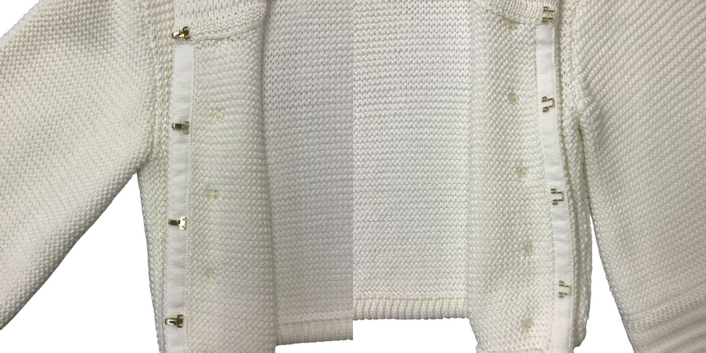 EPOCA エポカ 綿混ニット ジャケット KUB32-855-01 40 アウター レディース ホワイト 秋 冬 春 中古 W1