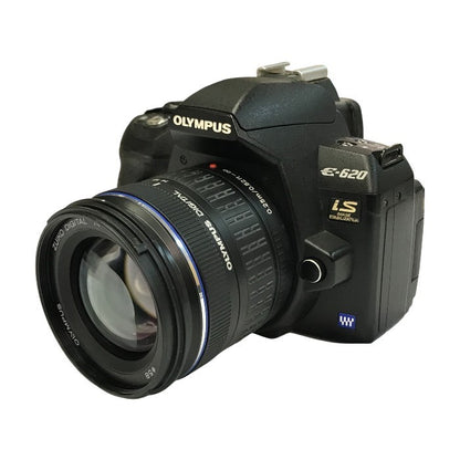 OLYMPUS デジタル一眼カメラ ダブルズームキット ブラック 標準/望遠レンズセット 2.7インチ可動式液晶 E-620 中古 T1
