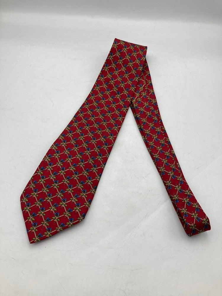 Salvatore Ferragamo サルヴァトーレフェラガモ 花柄 ネクタイ シルク100％ 中古 D4