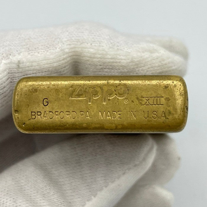 ZIPPO ジッポ サザンクロス 南十字星 ソリッドブラス 真鍮 1997年 アメリカ製 タバコ オイルライター ジッポー 中古 R1
