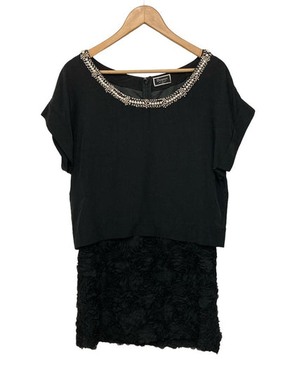 Diagram ダイアグラム コサージュヘムOP ビジュー ワンピース サイズ36 中古 D4