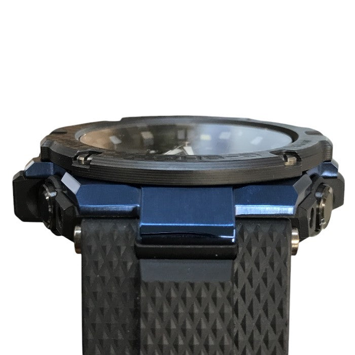 CASIO G-SHOCK カシオ 腕時計 メンズ タフソーラー G-STEEL メタルパーツ クロノグラフ モバイルリンク マットカラー グレー/ブルー GST-B100XB-2AJF 中古 T1