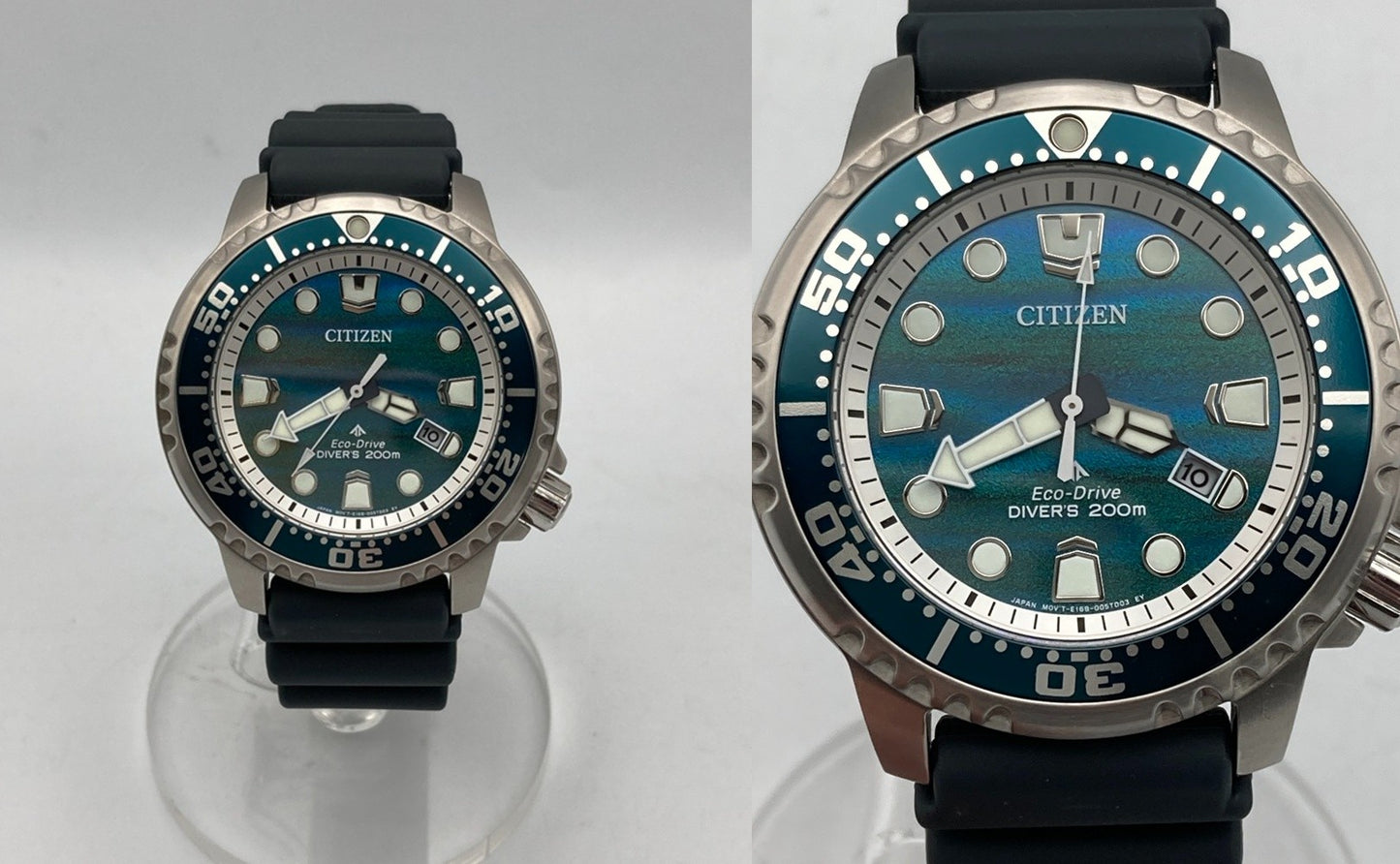 CITIZEN シチズン プロマスター MARINEシリーズ エコ・ドライブ ダイバー200m 構造色限定モデル BN0167-09W 中古 D4
